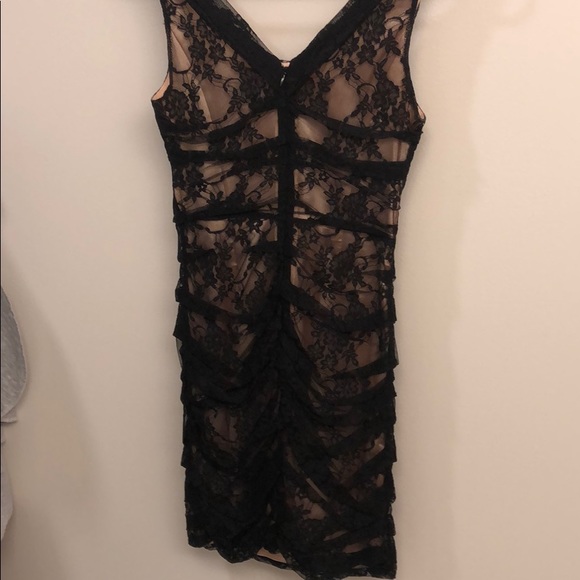 Express black lace dress with nude underlay - Picture 5 of 5